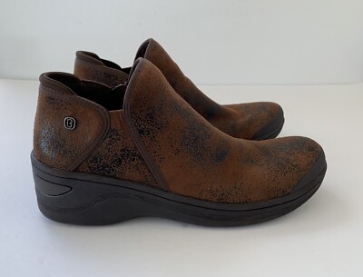 Bzees Domino Shooties Booties Boots Brown Side Zipper Women’s Size 10W  - Main Image