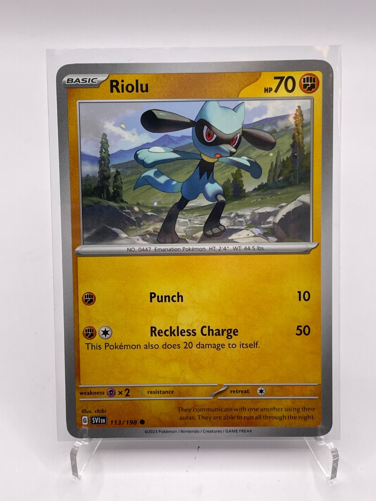 2023 RIOLU Pokemon #113 Excellent