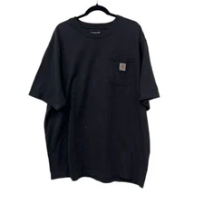 Carhartt Men's XL Black Loose Fit Short Sleeve Pocket T-Shirt Crew Neck See note