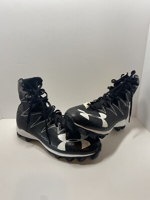 Under Armour Clutchfit High Top Football Cleats Black Mens 10