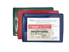 3 - GREEN RED BLUE AUTO CAR TRUCK INSURANCE REGISTRATION ID CARD CASE HOLDERS