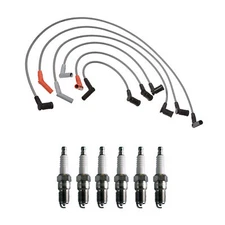 Denso Wire Set 8mm and 6 U-Groove Spark Plugs 0.06 Kit For Ford Mazda 3.0L V6