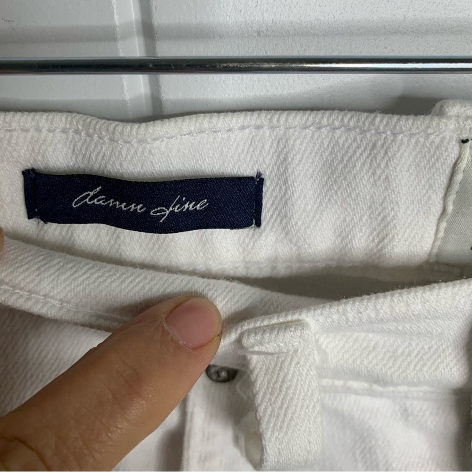 Anthropologie McGuire high rise cut off white denim shorts size 26 summer thumbnail 4