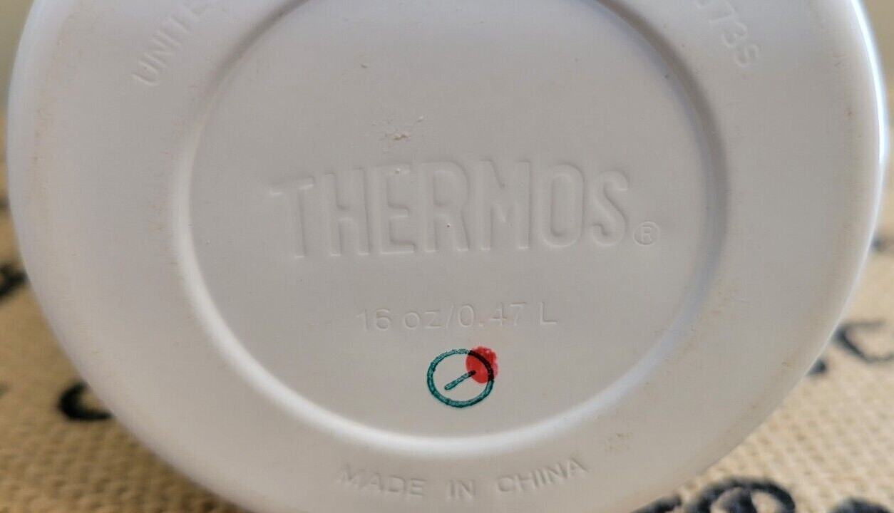 Thermos 16 oz. Vacuum Insulated Stainless Steel Travel Tumbler White