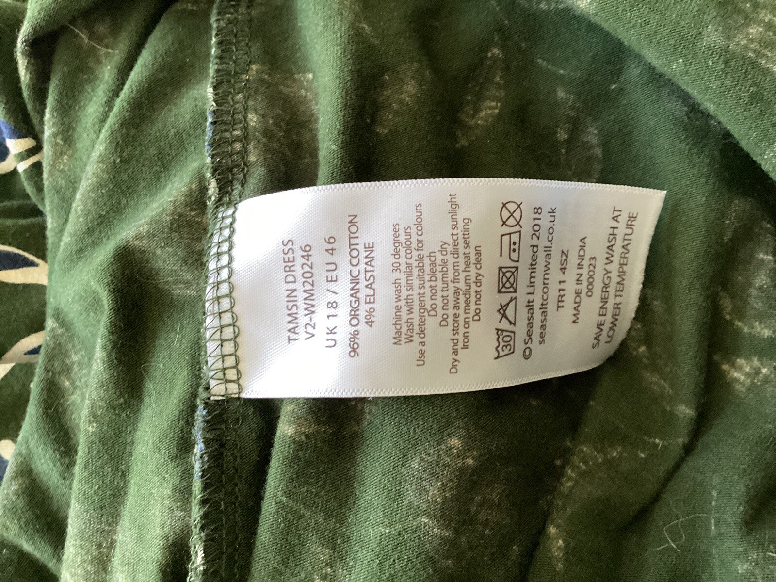 Seasalt Green Tamsin Dress Size 18 eBay