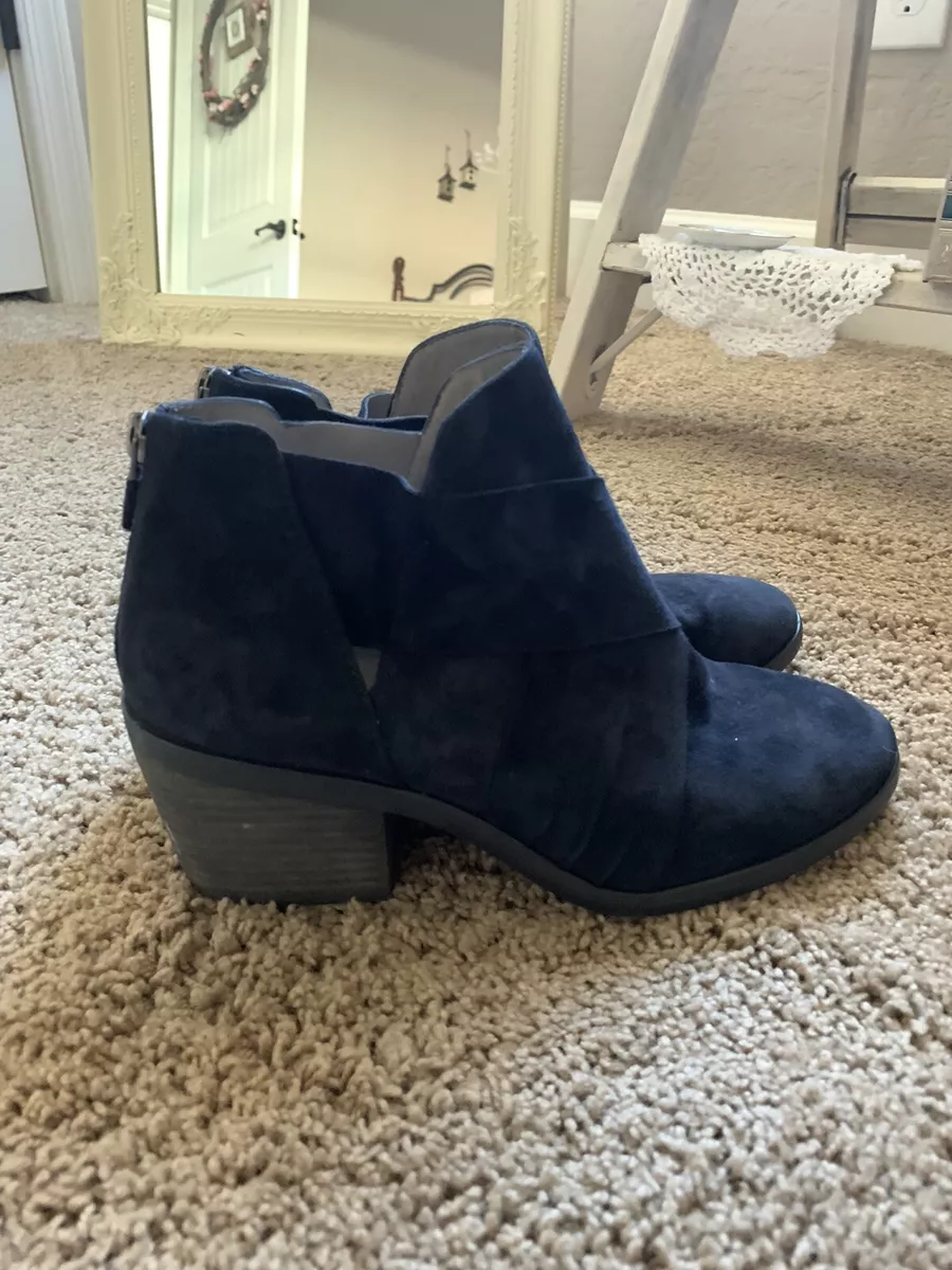 Eileen Fisher Vero Cuoio 7.5 Black Suede Nubuck Leather Strap Kay