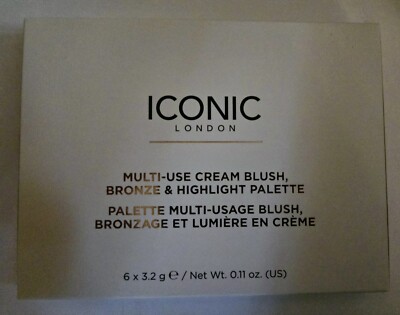 Iconic London Multi-Use Cream Blush, Bronze & Highlight Palette - New In Box