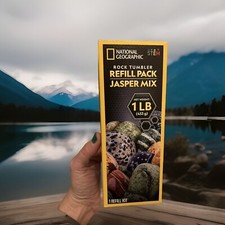 National Geographic Rock Tumbler Refill Kit - 1 Lb. Jasper Rocks for Tumbling...