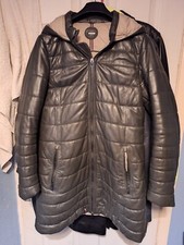 Grey Oakwood Leather Puffa 3/4 Coat