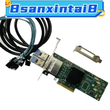 LSI 9200-8E Controller Card PCIe 6GB 2 Ports IT Mode W / 8088 to 8087 SATA cable