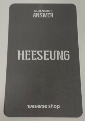ENHYPEN HEESEUNG Dimension Answer Weverse shop global Official
