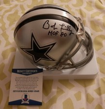 Bob Lilly signed autographed Dallas Cowboys Riddell mini helmet Beckett BAS COA