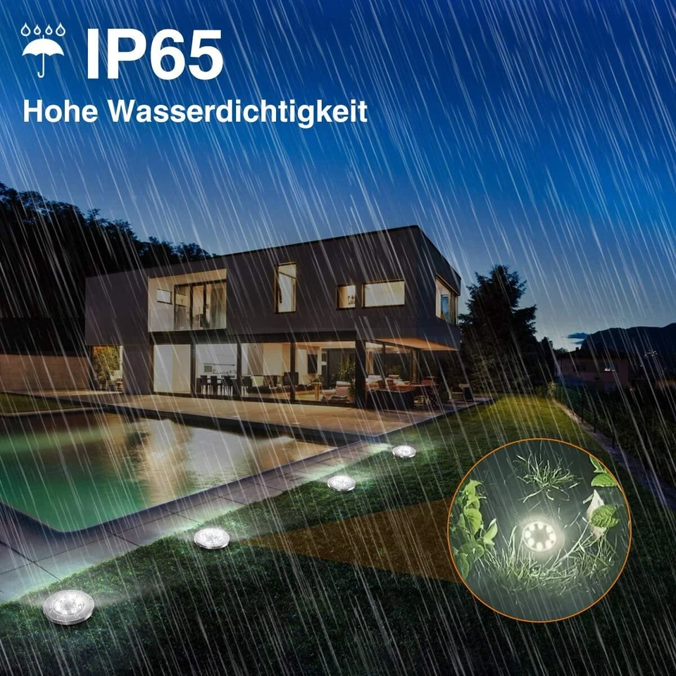 32X LED SOLARLEUCHTE BODENSTRAHLER AUßEN IP65 GARTENLEUCHTEN GARTEN Ijwckddiuhaj - Bild 4 von 4