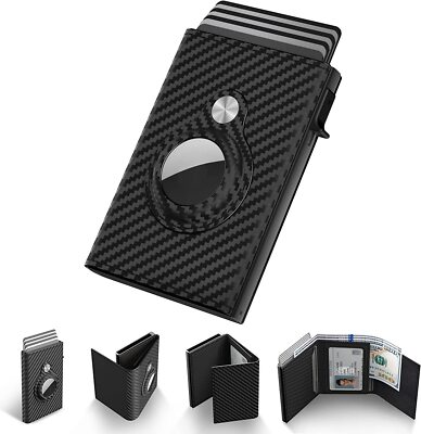 Men Wallet Airtag Wallet Rfid Card Holder Pop Up Slim Minimalist Wallet for Men