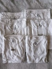 Wholesale Joblot Women's & Men's 100% Polyester White 6x Tshirts Size S