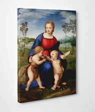 🐦Quadro Raffaello Madonna del Cardellino Stampa su Tela Vernice Pennellate 
