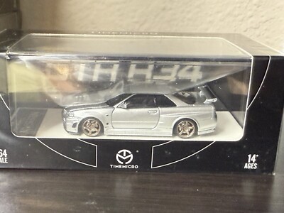 1:64 TimeMicro Nissan Skyline GT-R R34 Open-Hood ,Visible Engine