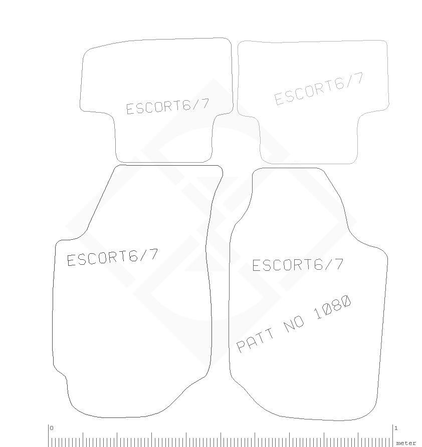 Rubber Car Mats fits Ford Escort Mk6/7 1994 Onwards Tailored Interior