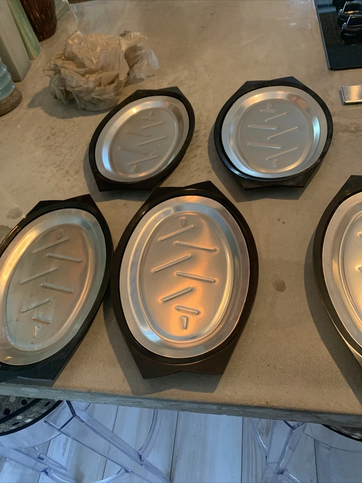 Nordic Ware Nº 20810 Soporte para Plato Platos de Carne Lote de 7 Aluminio Baquelita Foto 3 de 4