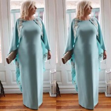 Plus Size Satin Mother Of The Bride Dresses Full Length Lace Appliques Dresses