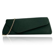 New Womens Ladies Clutch Bag Bridal Evening Party Shoulder Plain Handbag Cross