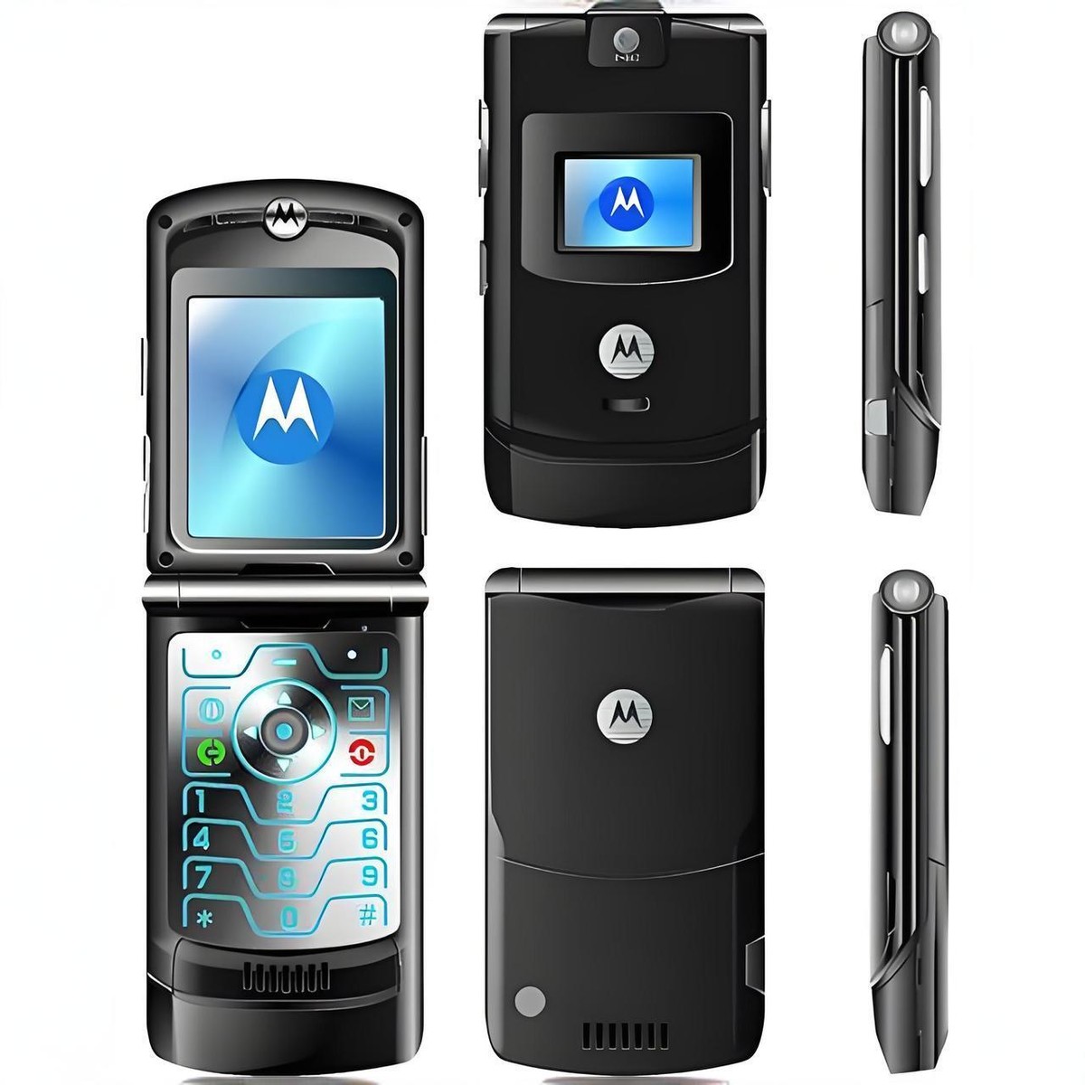 レア！海外版 MOTOROLA モトローラ RAZR V3 SIMフリー 黒 Unlocked Original Motorola RAZR V3 GSM 2G MP4Java CAMERA