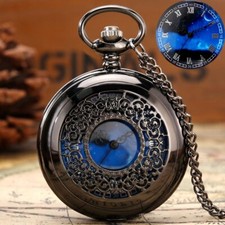Unique Starry Roman Numerals Dial Quartz Movement Pocket Watch Souvenir Gifts