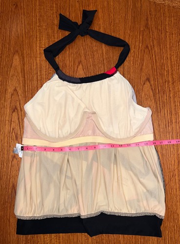 NWT! MAGICSUIT By Miraclesuit, Underwired Halter Blouson Tankini Swim Top, Sz 14 - Picture 3 of 9