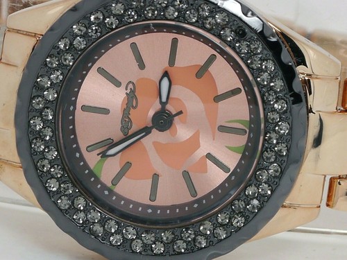 NEW ED HARDY 1117-RG ROYALE ROSE GOLD STEEL WOMENS WATCH CRYSTALS - Picture 2 of 8
