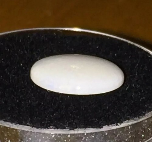 Natürlicher 1,4 Karat TCW Stein CABOCHON Edel Weiß Opal, ovale Kabine, wie abgebildet - Bild 6 von 11