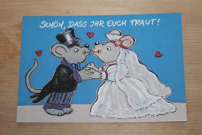 Postcard Betty Brill (Perleberg) artist card no. 51 mice glad you dare
