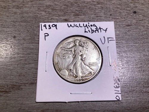 1939 Walking Liberty 90% Sliver Half Dollar in Very Fine Condition 011825 02rk