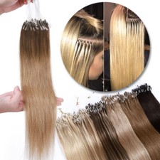 Micro Ring Beads Link Hair Extensions Easy Loop Micro Loop 100 Remy Human Hair