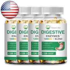 Digestive Enzymes Prebiotic  Probiotics,Constipation  Bloating Relief 120 Pcs