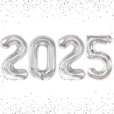 KatchOn Giant Silver 2025 Balloon Numbers - 42 Inch Graduation Balloons | 202...