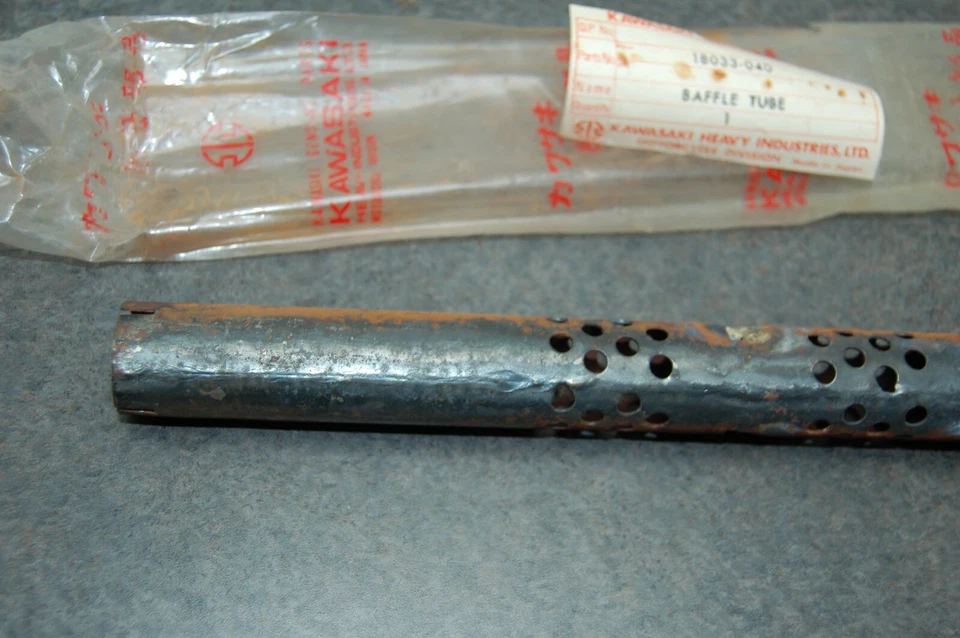 NOS GENUINE Kawasaki 18033-040 Baffle Tube F5 F8 F81M Big Horn Bison NEW OLD - Image 4 of 4