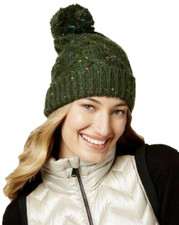 Steve Madden Speckled Cable Beanie in Green, ...
