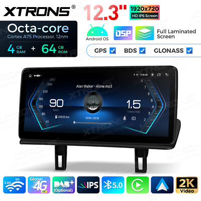 12.3'' Android 14 8-Core Car Stereo CarPlay NAVI 64GB For BMW 1er E81 E82 E87 E88