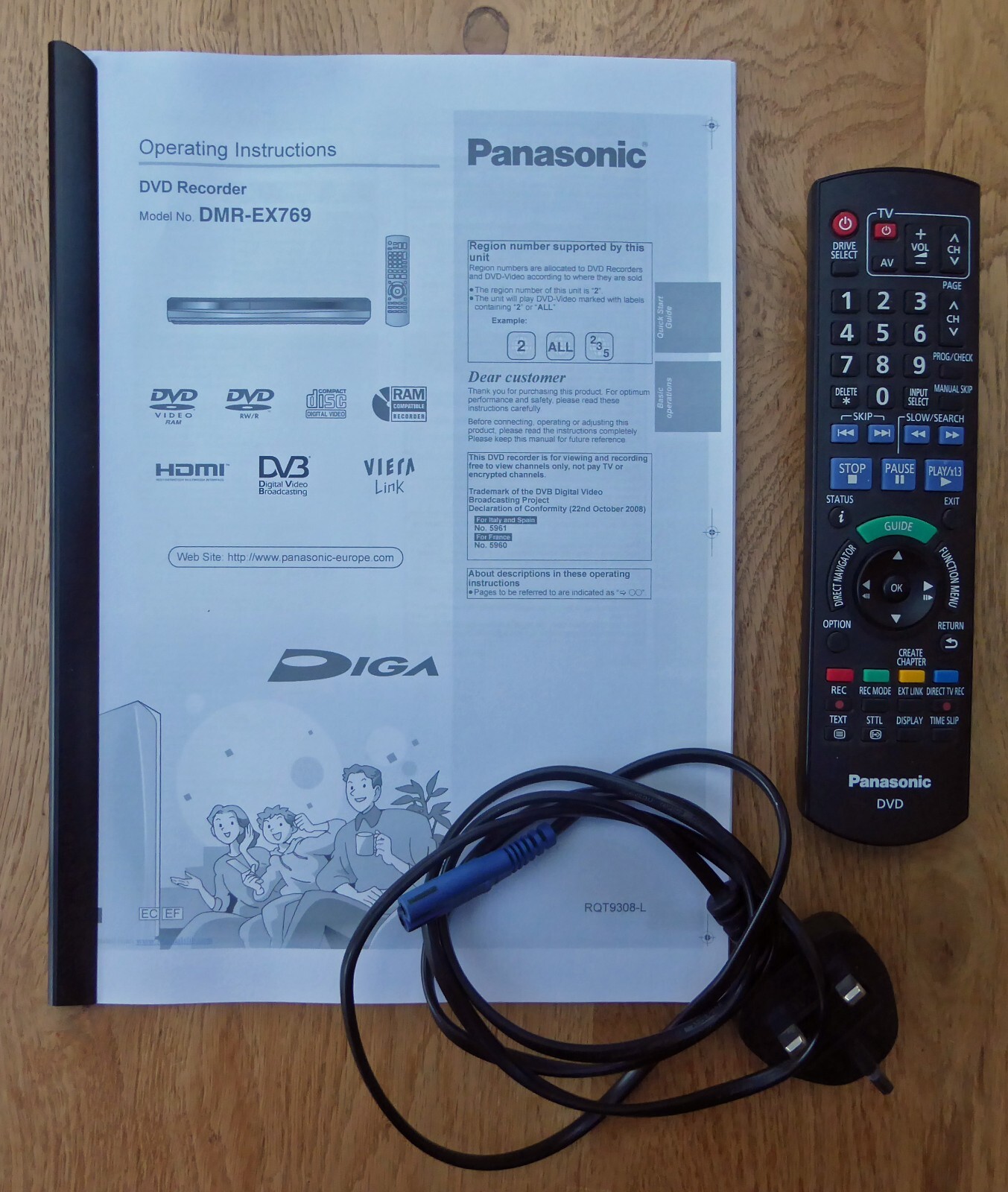 Panasonic DMREX769 HDD & DVD recorder; 160Gb; fully working; with