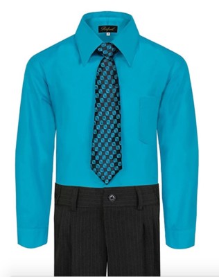 light blue dress shirt black tie Does this Blue color dress shirt (and tie) go well with the Black 3 Piece Suit? What other non-white shirts would look good? : r/mensfashion