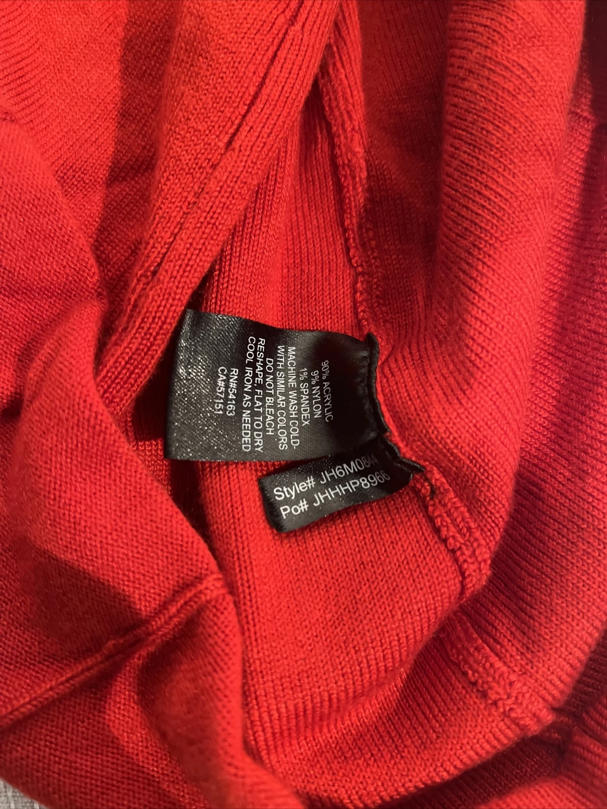 Abito rosso Jessica Howard taglia S maglia cavo A Line maniche lunghe aderente svasato San Valentino