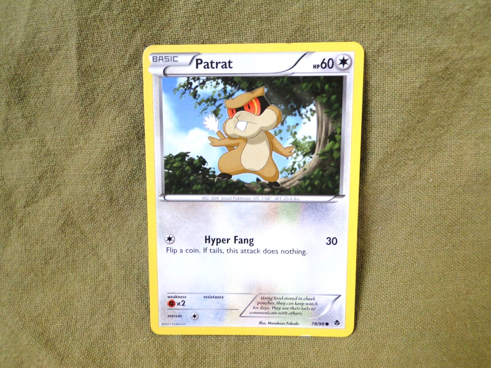 Pokemon Trading Card - Emerging Powers: Patrat 78/98