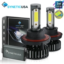 Syneticusa H13 9008 Pair Headlight High Power COB LED Hi/Low Beam Bulbs White
