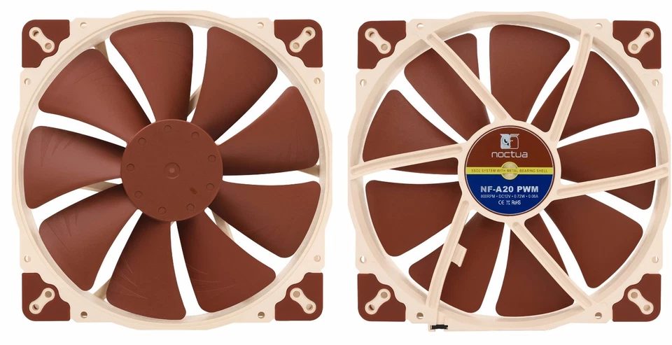 Noctua NF-A20 PWM 200mm x 30mm 4-Pin PWM Fan 59.3CFM 10.7dBA @ 550 RPM - Image 3 of 3