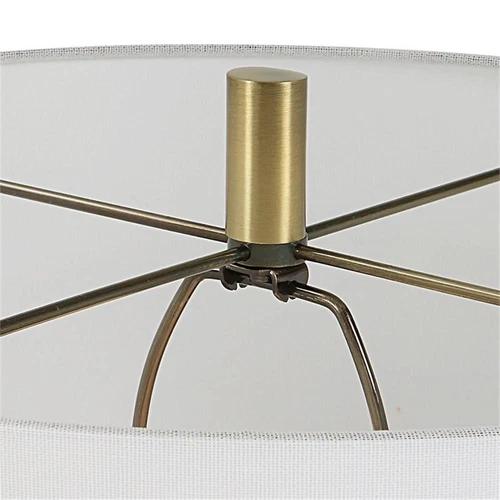 Uttermost Summit Contemporary Resin & Iron Floor Lamp in Gray-black/Brass - Picture 5 of 8