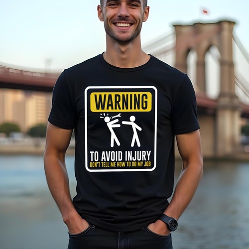 Mens Worker Injury Warning Funny Fathers Day T-Shirt Tee Best Dad Ever Papa #FD - Picture 9 of 34