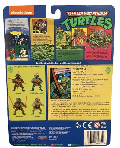 NUEVO TMNT TORTUGAS NINJA RETRO CLÁSICO 2021 LEONARDO WALMART PLAYMATES - Imagen 3 de 7
