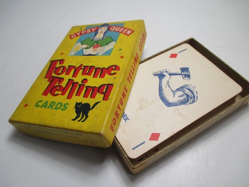 Vintage 50er Jahre Zigeunerkönigin Wahrsagekarten Komplettsatz