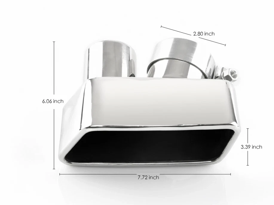 Car Rear Exhaust Tip Muffler Tailpipe For BMW 5-Series F07 GT 535 2PCS — 第 3/4 张图片