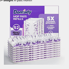Domudy 52 Disposable Mop Pad Refills for Swiffer Power Mop, Pocket White